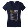 Leo Facts Zodiac Women's V-Neck T-Shirt