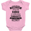 Super Cool Mimi Of A Freaking Awesome Granddaughter Baby Onesie