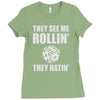they see me rollin they hatin Ladies Fitted T-Shirt