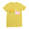 cheeseburger pranks doughnut Ladies Fitted T-Shirt
