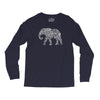 elephant filled pattern cool Long Sleeve Shirts