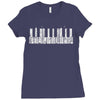 piano skyline Ladies Fitted T-Shirt