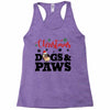 christmas dogs and paws Racerback Tank