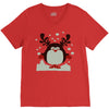 christmas t shirt santa reindeer penguin novelty xmas V-Neck Tee