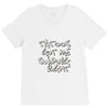 tattoos got me swiping right girls V-Neck Tee
