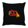 pizza and cats Throw Pillow