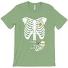 pregnant skeleton baby costume halloween maternity ninja ladies T-Shirt