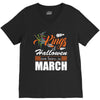 Halloween Kings Are Born In March V-Neck Tee