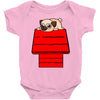 snoopy parody pug w Baby Bodysuit