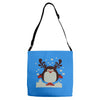 christmas t shirt santa reindeer penguin novelty xmas Adjustable Strap Totes