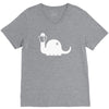 apatosaurus white V-Neck Tee