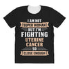 I am Not Super Woman But I'm Fighting Uterine Cancer So Close Enough All Over Women's T-shirt