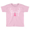 breast with pink ribbon Toddler T-shirt