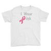 junior's breast cancer awareness i wear pink Youth Tee