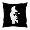 sax player lady face optical illusion Throw Pillow