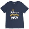 kings are born in 1959 V-Neck Tee
