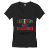 legends are born august Women's V-Neck T-Shirt