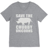 save the chubby unicorns V-Neck Tee