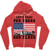 Lets Pray For Vegas, God Bless Zipper Hoodie
