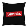 simple red Throw Pillow