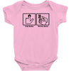 push button receive bacon t shirt funny awesome nerdy geeky humor tee Baby Onesie