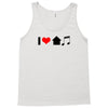 i love house music t shirt edm club wear rave electro party progressiv Tank Top
