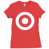 bullseye sticker vinyl decal Ladies Fitted T-Shirt