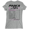 March Girl Facts Aries Ladies Fitted T-Shirt