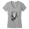 lion with crown Women's V-Neck T-Shirt