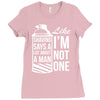 shaving says a lot about a man like Ladies Fitted T-Shirt