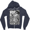 boombox skull Zipper Hoodie