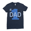1 dad (2) Ladies Fitted T-Shirt