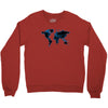 World Map Design Crewneck Sweatshirt