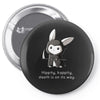 grim bunny Pin-back button