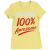 zero hair 100 awesome Ladies Fitted T-Shirt
