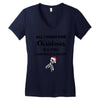 all i want for christmas is a cure carcinoid cancer Women's V-Neck T-Shirt