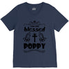 I Am One Blessed Poppy V-Neck Tee