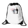banksy bat Drawstring Bags