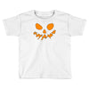 scary pumpkin face halloween Toddler T-shirt