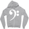 bass cleff funny Zipper Hoodie
