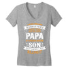 Super Cool Papa Of A Freaking Awesome Son Women's V-Neck T-Shirt