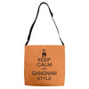 keep calm and gangnam style black t shirt Adjustable Strap Totes