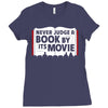 never judge a book by its movie Ladies Fitted T-Shirt