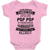 Super Cool Pop Pop Of A Freaking Awesome Granddaughter Baby Onesie