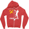 finger guns batle royal gaming Zipper Hoodie