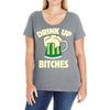drink up bitches Ladies Curvy T-Shirt