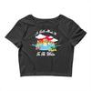 a turtle made it to the water Crop Top