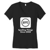 apps spoiling things since 2008 Women's V-Neck T-Shirt