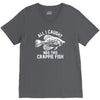 all i caught was this crappie fish V-Neck Tee