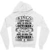 Real Kings Are Born On October 8 Zipper Hoodie